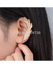 2015 Hot moda pojedyncze dziewczyna kolczyki do uszu 1PC anioł skrzydła z piór złote ucho spinki do włosów dla kobiet lewego uch