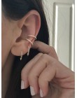 Eleganckie kobiety kryształ CZ koło spinki do mankietów kolorowe Ear cuff Wrap klip chrząstki kolczyki 925 sterling silver Faux 