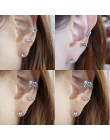 Nowy Brincos klip kolczyk symulowane perły kryształowe serce liść gwiazda kwiat ucha Bone mankiet kolczyki dla kobiet mężczyzn b