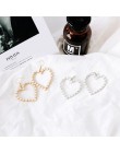 New Arrival złoty srebrny miłość serce klip na kolczyki nie przebite dla kobiet koreański styl perła kolczyki Wedding Party biżu