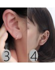 Trusta 2 sztuk 100% 925 Sterling srebrny klip na kolczyki Ear Cuff dla kobiety dziewczyna pani bez Piercing kolczyk biżuteria DS
