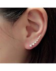 Nowy Brincos klip kolczyk symulowane perły kryształowe serce liść gwiazda kwiat ucha Bone mankiet kolczyki dla kobiet mężczyzn b