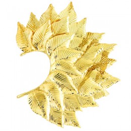 SHEEGIOR piękny Ear Cuff duże kolczyki dla kobiet moda biżuteria Boho złoty srebrny liść nie EarHole klip kolczyk Bijoux Femme p