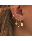 Niekończące się hoop kolczyki dla kobiet chrząstki krzyż kolczyk w kształcie serca kolczyki koła w kolorze złota biżuteria preze