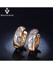 MISANANRYNE klasyczne projekt złoty kolor AAA CZ Hoop kolczyki ślubne dla kobiet moda biżuteria projekt akcesoria do prezentów