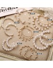 17KM Oversize perła Hoop kolczyki dla kobiet dziewczyny wyjątkową skręcone duże kolczyki koło kolczyki Brinco komunikat biżuteri