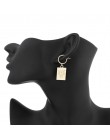 Day off europa złoty srebrny prostokąt lamparty opaska na głowę kolczyki zwierząt okrągły Tag ear stud kobiety biżuteria małe dł