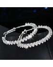 17KM moda Oversize koło Hoop kolczyki dla kobiet dziewczyna nowe geometryczne kryształowe okrągłe kolczyki Brincos Party biżuter