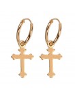 Niekończące się hoop kolczyki dla kobiet chrząstki krzyż kolczyk w kształcie serca kolczyki koła w kolorze złota biżuteria preze