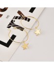 Nowe mody osobowości proste Pentagram Hoop kolczyki kobiece akcesoria gwiazda Brincos popularne biżuteria hurtowych prezent EB20