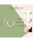 WOSTU gorąca sprzedaż 925 Sterling srebrny i złoty kolor kółko Hoop kolczyki dla kobiet urodziny proste Noble biżuteria prezent 