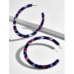 2019 kolorowe octan akrylowe okrągłe kolczyki koła dla kobiet Leopard Print żywica geometryczne duży kolczyk moda za biżuteria p