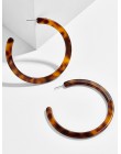 2019 kolorowe octan akrylowe okrągłe kolczyki koła dla kobiet Leopard Print żywica geometryczne duży kolczyk moda za biżuteria p
