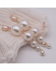 Modny elegancki stworzony Big symulowane długie kolczyki perłowe perły String oświadczenie spadek kolczyki na ślub Party prezent