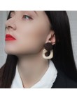 AENSOA moda duże żywica kropla kolczyki dla kobiet 2019 nowy kwas octowy duży Korea kwadratowe kolczyki modne drewniane Geometri