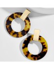 ZA 2019 gorąca sprzedaż akrylowy żywica Leopard dynda kolczyki dla kobiet moda szylkret geometria octan Party biżuteria Brincos