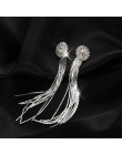 EK742 biżuteria koreańska, osobowość, Temperament, kryształowe kolczyki Tassel kolczyki ślubne dla kobiet długie kolczyki Oorbel