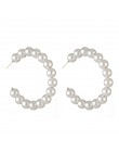 Solememo 2019 nowe duże koło okrągłe spadek kolczyki dla kobiet imitacja perły kolczyk biżuteria Bijoux prezenty hurtownie E5478