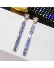 2019 nowych moda Arrival kryształowe klasyczne geometryczne długie zwisające kolczyki dangle dla kobiet damska biżuteria koreańs