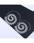 Nowa moda okrągły dynda spadek koreański kolczyki dla kobiet geometryczne okrągłe serce złoty kolczyk biżuteria ślubna