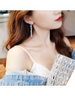 2019 nowych moda Arrival kryształowe klasyczne geometryczne długie zwisające kolczyki dangle dla kobiet damska biżuteria koreańs