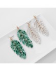 Yhpup Drop Shipping liść akrylowe Dangle kolczyki roślin marki ZA Pearl boucle d'oreille femme 2019 dla kobiet Party biżuteria p
