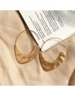 Legenstar 2019 nowych moda młotkiem kolczyk dla kobiet złoty kolor mięso biżuteria stop Geometric shape Hoop kreatywne kolczyki