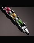 Silikon Rainbow Kolor STAL Nierdzewna 316L bransoleta Ze Stali Szlachetnej Mężczyźni Bransoletka Zapięcie Bransoletki Bransoletk