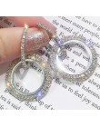 KMVEXO Vintage metalowe kolczyki oświadczenie dla kobiet 2018 nowy różowy niebieski kryształ moda wypadania Dangle kolczyki biżu