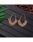 TopHanqi indyjska biżuteria metalowe kolczyki vintage z chwostem 2018 moda Boho antyczne etniczne srebrny spadek kolczyki dla ko