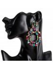 Luksusowe kryształowe kolczyki dla kobiet 2019 duże kolorowe najmodniejsze kolczyki duże kolczyki rhinestone odważna modna biżut