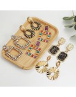 Multicolor metalowe spadek kolczyki dla kobiet w stylu Vintage przesada geometryczne kolczyki czeski kolczyk biżuteria ślubna