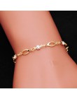 2018 moda kryształ Charm bransoletki dla kobiet złoty kolor Link Chain bransoletka mankietów bransoletki biżuteria pulseras wale