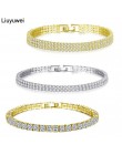 Liuyuwei moda cyrkonia bransoletka tenisowa i bransoletka złoty zawieszka srebrna bransoletka dla kobiet biżuteria ślubna dla no