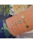 Modny zestaw cieniutkich bransoletek damskich celebrytki oryginalne wzory serca gwiazdki stylowa biżuteria