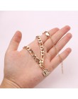 A-Z 26 wielkie litery bransoletki kostki złoty kolor łańcuch pierwsza litera prezenty dla kobiet moda biżuteria alfabet