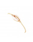 W nowym stylu mody hurtownie złoty kolor bransoletka z muszli w modne bransoletki i łańcuszki na rękę dla kobiet B0042