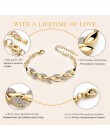 TOUCHEART pleciony złoty kolor liść bransoletki i bransolety z kamieniami luksusowe kryształowe bransoletki dla kobiet biżuteria