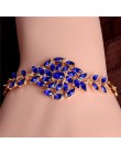 MISANANRYNE nowy 5 kolory piękne bransoletka dla kobiet kolorowe austriacki kryształ moda bransoletka serduszkiem na łańcuszku h