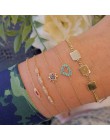 Modny zestaw cieniutkich bransoletek damskich celebrytki oryginalne wzory serca gwiazdki stylowa biżuteria