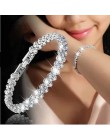 DIEZI wykwintne luksusowe Roman kryształ bransoletka dla kobiet prezent ślubny koreański Rose złoty i srebrny łańcuszek bransole