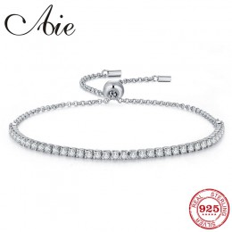 Moda 925 Sterling Silver regulowany Charm bransoletki z musujące jak kryształ cyrkon dla kobiety biżuteria prezent