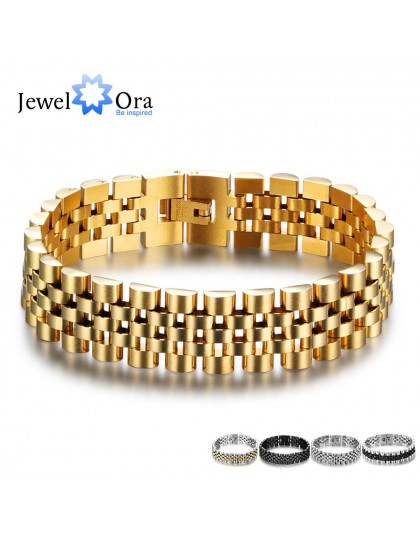 Luksusowe złoty kolor bransoletka ze stali nierdzewnej 200mm opasek na rękę mężczyźni biżuteria bransoletki bransoletki prezent 