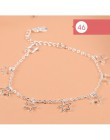 925 Sterling srebrny kwiat gwiazda Charm bransoletka dla kobiet dziewczyny luksusowa marka serce słodkie łańcuszek na kostkę biż