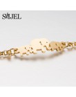 SMJEL ze stali nierdzewnej zwierząt bransoletki dla kobiet codzienna biżuteria złoto Cz bransoletka z talizmanem w kształcie mot