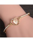 MINHIN różowe złoto bransoletki i łańcuszki na rękę dla kobiet kryształ biżuteria ślubna panie urok na rękę bransoletka Pulseras