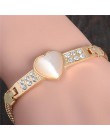 MISANANRYNE biżuteria damska złoty kolor śliczny austriacki kryształ niesamowite kocie oko kamień moda bransoletki