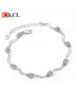 Moda chain & link bransoletki dla kobiet kryształ wysokiej jakości bransoletki 925 bransoletki ze srebra wysokiej próby bransole
