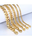 Spersonalizowane kobiet męska bransoleta ze stali nierdzewnej kubański link Chain bransoletki złoty kolor srebrny modna biżuteri