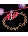 MISANANRYNE luksusowa biżuteria ślubna kolor złoty łańcuch bransoletka dla kobiet wysokiej jakości Cubic cyrkon bransoletki